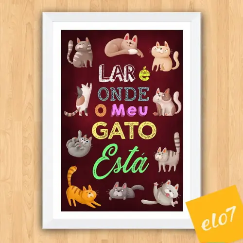 Quadro Pôster A3 Moldura Meu Pet Frases Engraçadas 30x42cm