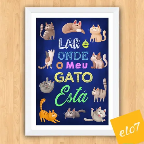 Quadro Pôster A3 Moldura Meu Pet Frases Engraçadas 30x42cm
