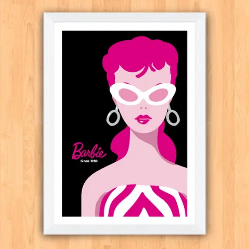 Quadro Pôster c/ Moldura A3 30x42cm Barbie Pop Art