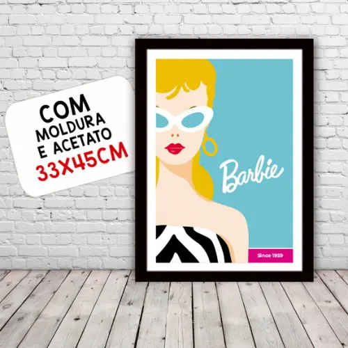 Quadro Pôster c/ Moldura A3 30x42cm Barbie Pop Art