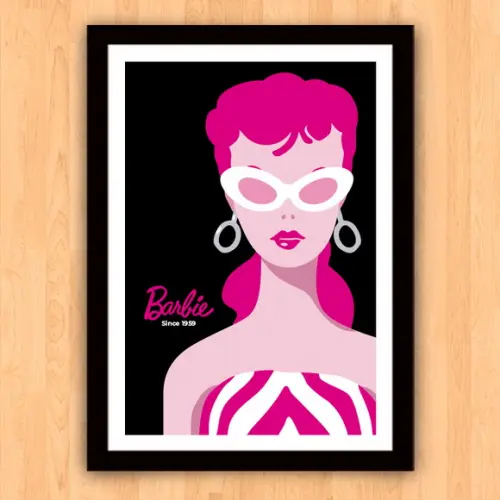 Quadro Pôster c/ Moldura A3 30x42cm Barbie Pop Art