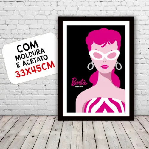 Quadro Pôster c/ Moldura A3 30x42cm Barbie Pop Art