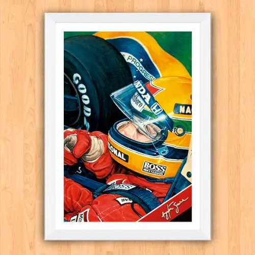 Quadro Poster com Moldura A3 Senna Brasil 30x42cm