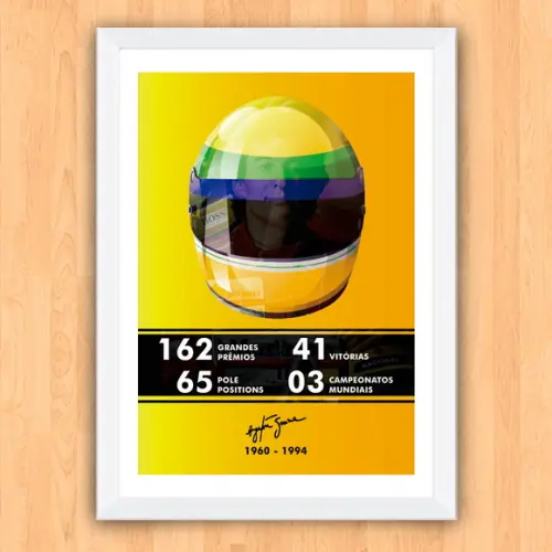 Quadro Poster com Moldura A3 Senna em Números 30x42cm