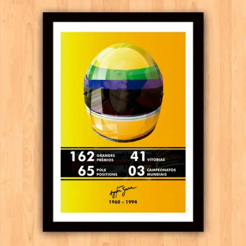 Quadro Poster com Moldura A3 Senna em Números 30x42cm