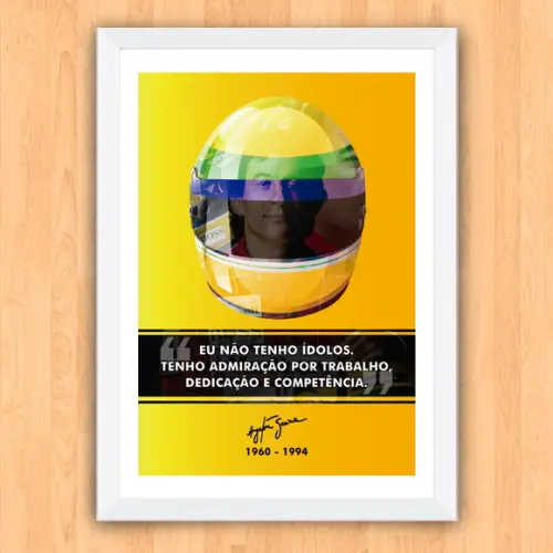 Quadro Poster com Moldura A3 Senna Frases 30x42cm