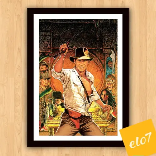 Quadro Pôster Moldura os Caçadores da Arca Perdida 30x42cm