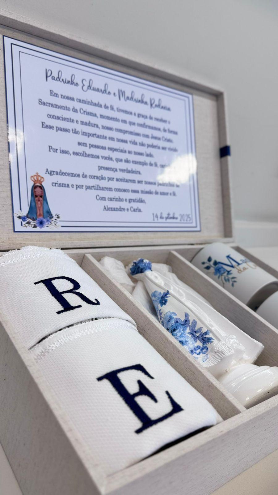 CAIXA CONVITE PADRINHOS BATISMO BATIZADO