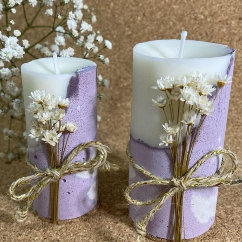 Vela Base de Concreto Lembrancinhas