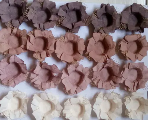 Forminha para casamento paleta nude