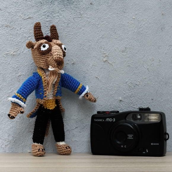 a Fera da Bela e a Fera em Amigurumi