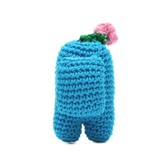 Among Us Azul em Amigurumi