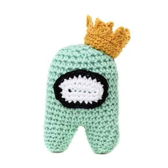 Among Us Verde com Corora em Amigurumi