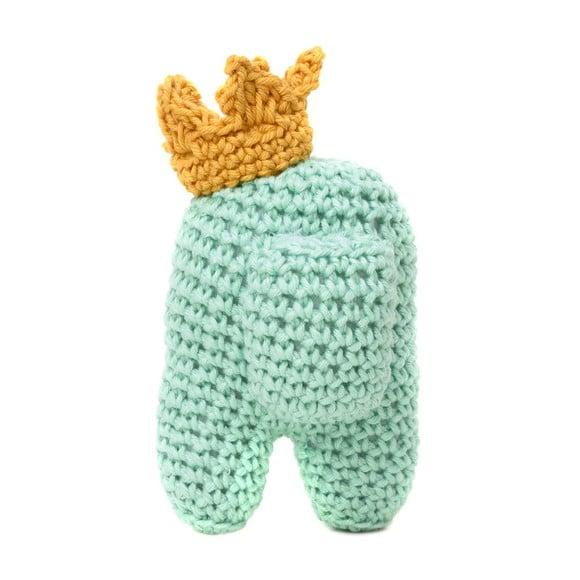 Among Us Verde com Corora em Amigurumi