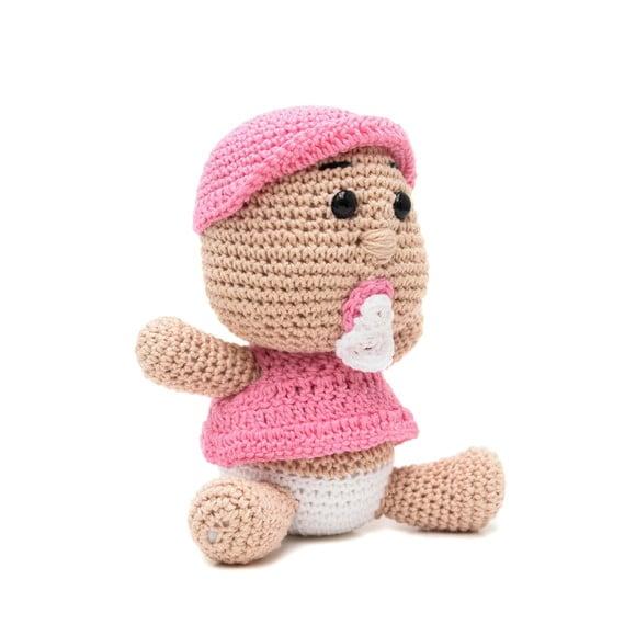 Bebê de Chupeta em Amigurumi