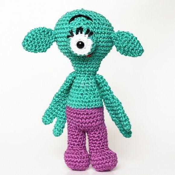 Boneco Alienígena em Amigurumi