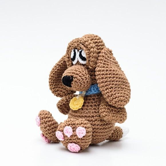 Cachorro Marrom em Amigurumi