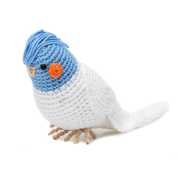 Calopsita Azul em Amigurumi
