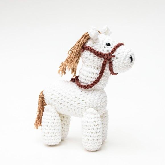 Cavalinho Barnco em Amigurumi