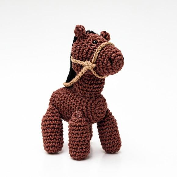 Cavalinho Marrom em Amigurumi