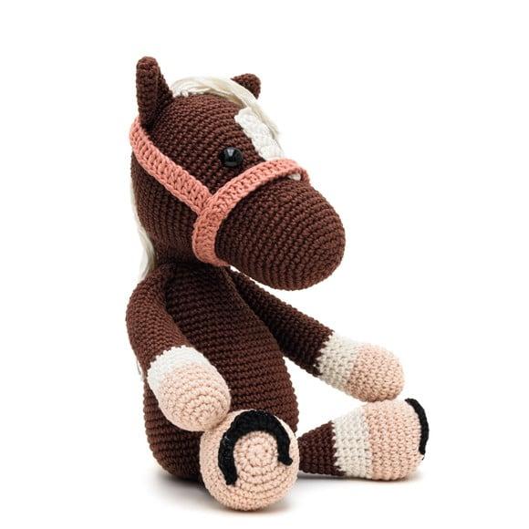Cavalo Tordilho Marrom em Amigurumi