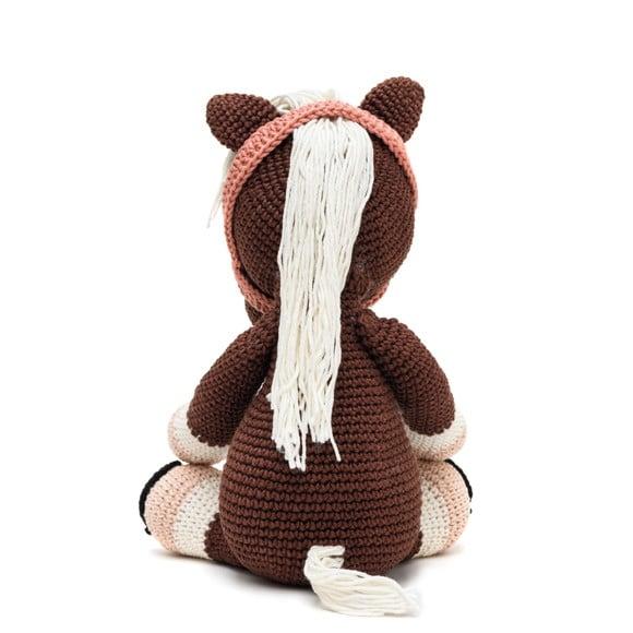 Cavalo Tordilho Marrom em Amigurumi