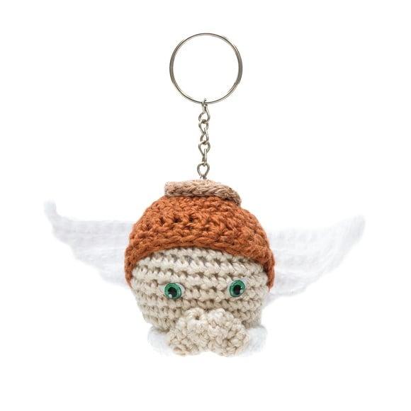Chaveiro Carinha de Anjo em Amigurumi