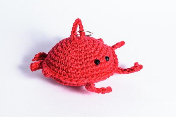 Chaveiro Caranguejo em Amigurumi