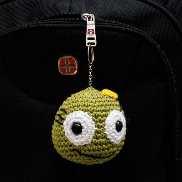 Chaveiro Carinha Feliz Grande em Amigurumi
