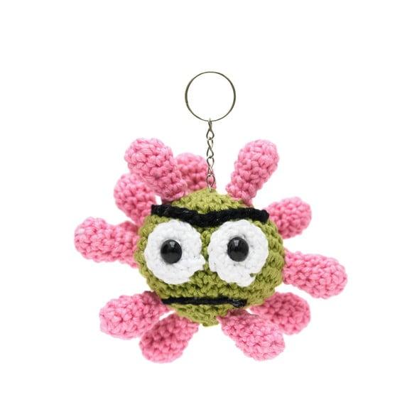 Chaveiro Corona Vírus em Amigurumi