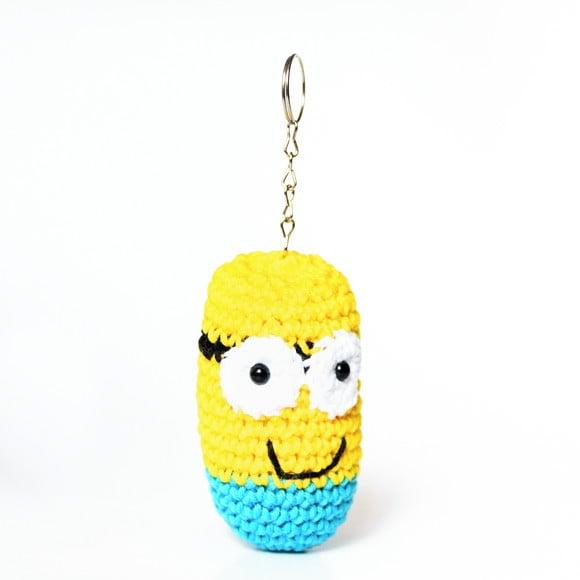 Chaveiro Minions em Amigurumi