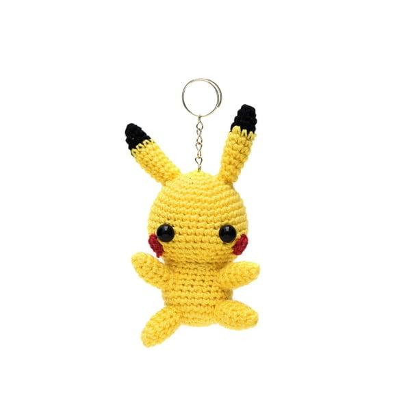 Chaveiro Pokemon Pikachu em Amigurumi