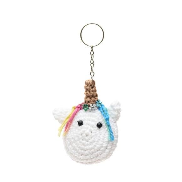 Chaveiro Unicórnio Pequeno em Amigurumi