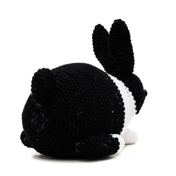 Coelho Holandês Preto e Branco em Amigurumi