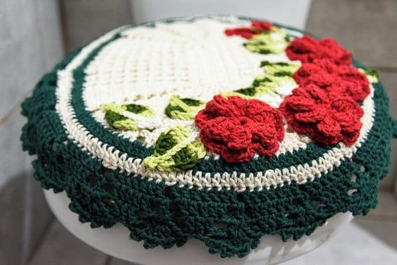 Conjunto de Banheiro com Flores