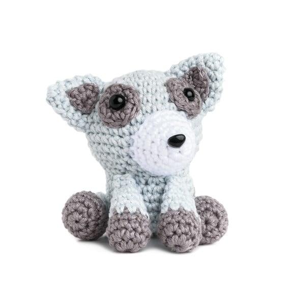 Filhote de Guaxinim em Amigurumi