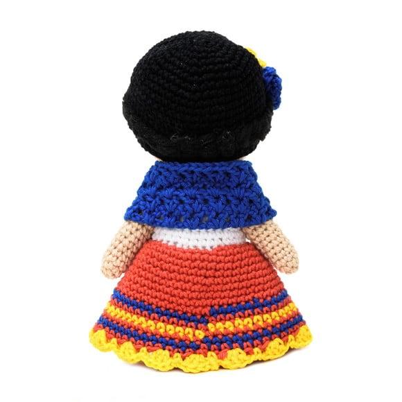 Frida Kahlo Média em Amigurumi