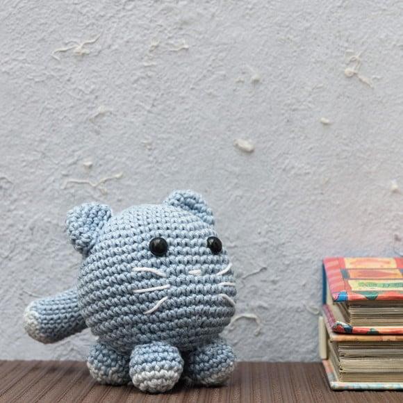 Gato Bola em Amigurumi