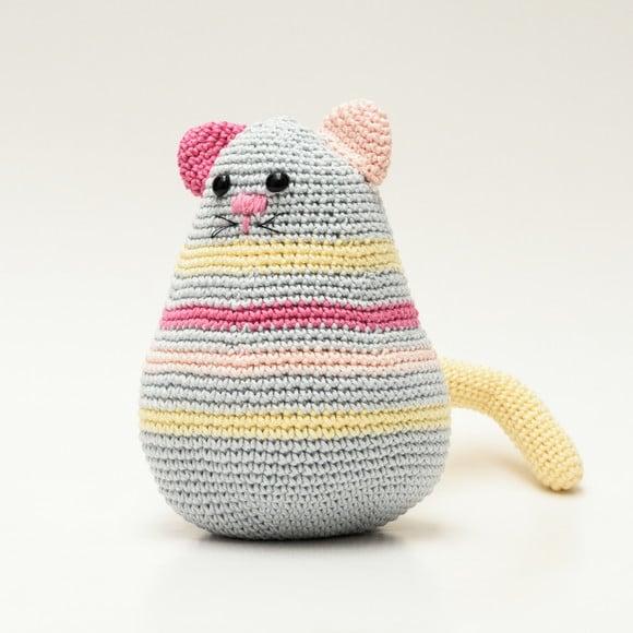 Gato Listrado Peso de Porta em Amigurumi