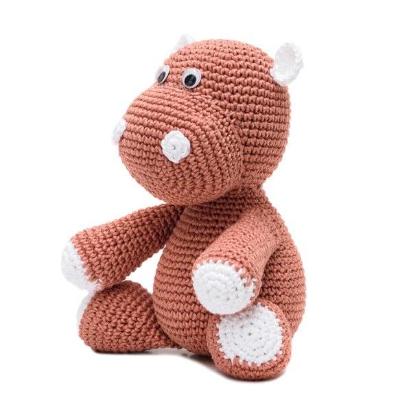 Hipopótamo Marrom em Amigurumi