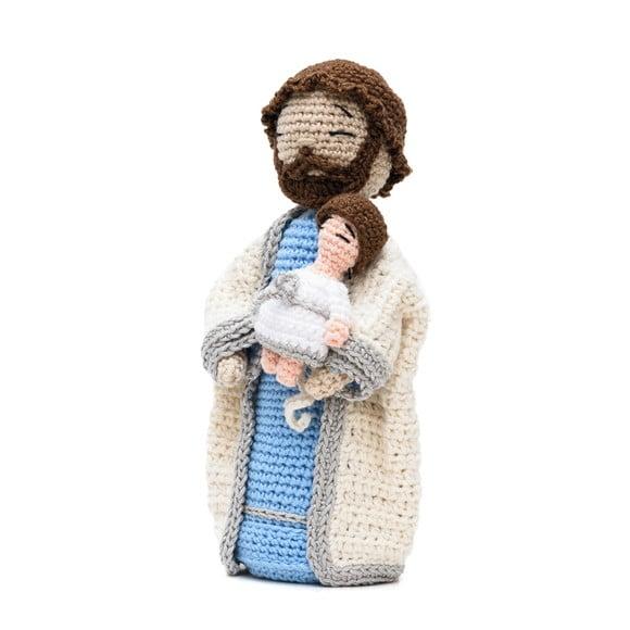José com Menino Jesus em Amigurumi