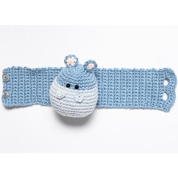 Luva de Caneca Hipopótamo em Amigurumi