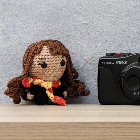 Mini Hermione do Harry Potter em Amigurumi