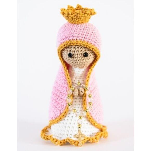 Nossa Senhora em Amigurumi Rosa