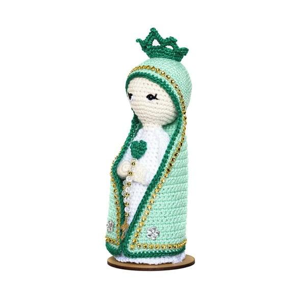Nossa Senhora Verde Água em Amigurumi