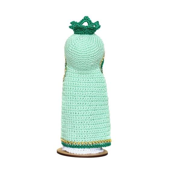 Nossa Senhora Verde Água em Amigurumi