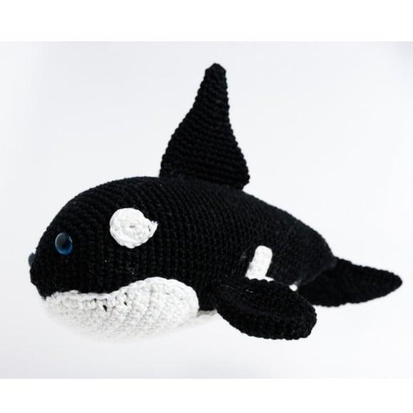 Orca Peso de Porta em Amigurumi