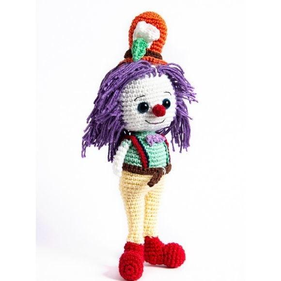 Palhaço de Chapéu em Amigurumi