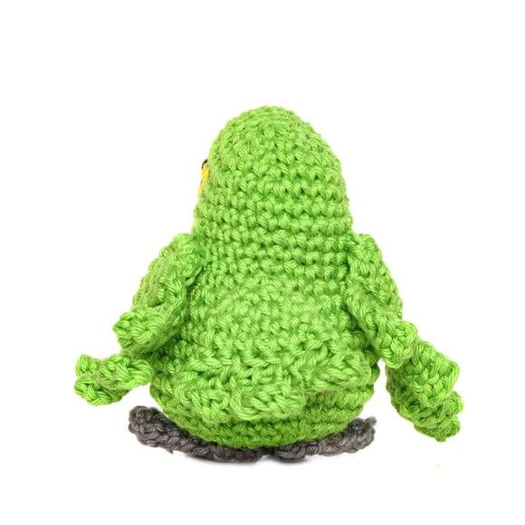 Papagaio Verde e Amarelo em Amigurumi