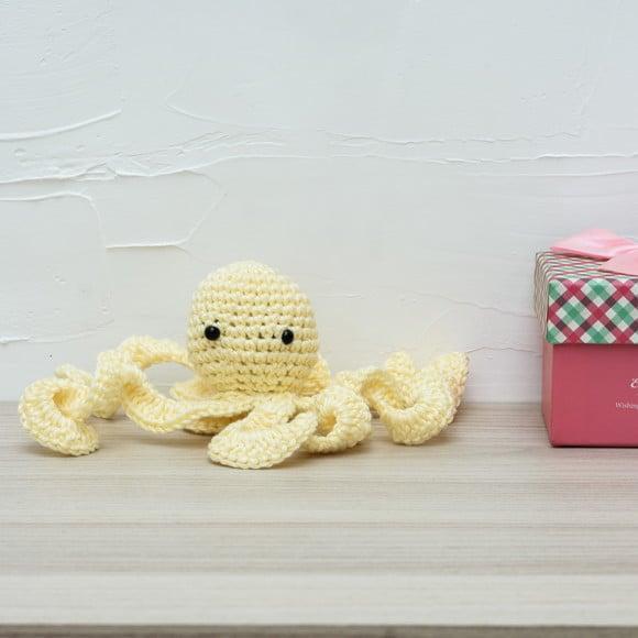 Polvo com Tentáculos em Amigurumi